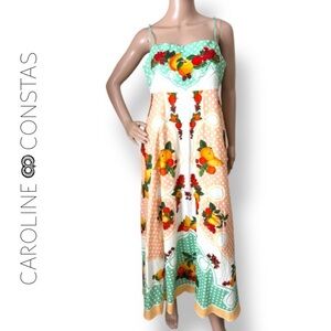 Caroline Constas Vibrant Maxi Dress